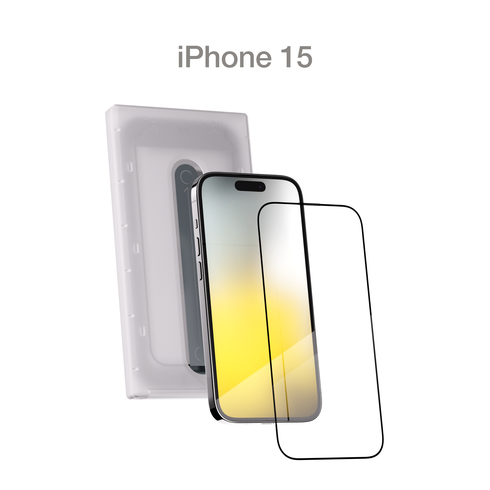 Защитное стекло COMMO для Apple iPhone 15 с аппликатором