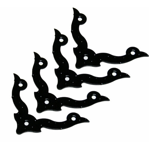 Уголок декоративный фигурный ноэз УДФ 110 черный матовый (комплект 4 штуки)