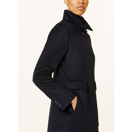 Пальто Max Mara, размер 40, синий, черный пальто max mara размер 40 черный