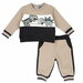 Комплект одежды  Chicco для мальчиков, свитшот и брюки, повседневный стиль, без капюшона, без карманов, размер 74, бежевый, черный