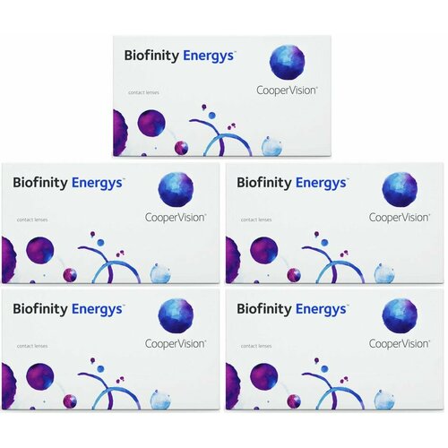 Контактные линзы CooperVision Biofinity Energys, 3 шт., R 8,6, D -6, 5 уп.