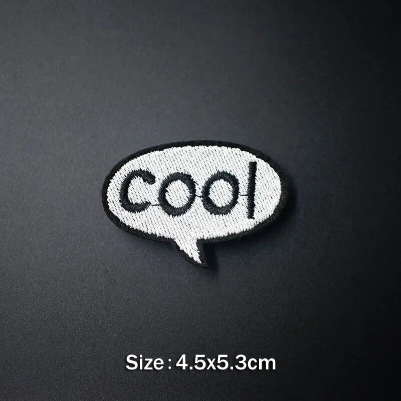 Нашивка "Cool" черная, 4.5x5.3 см