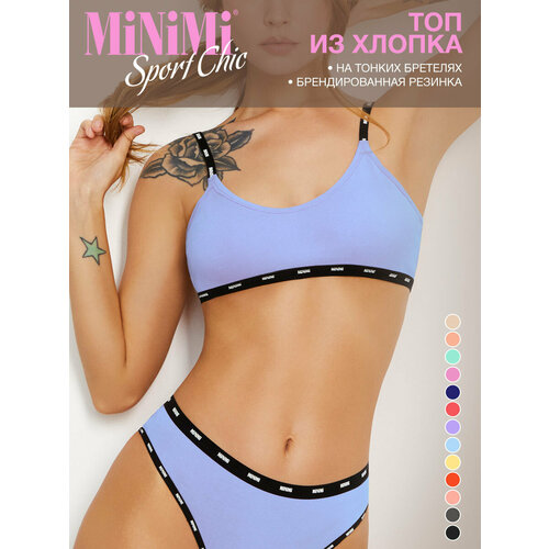 фото Бюстгальтер minimi топ-бра на тонких бретелях minimi ms121, размер 46 (m), фиолетовый