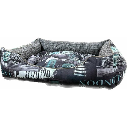 Лежанка с подушкой Дримкэт для кошек и мелких собак. Размер: 52*45*18см. Цвет: Лондон