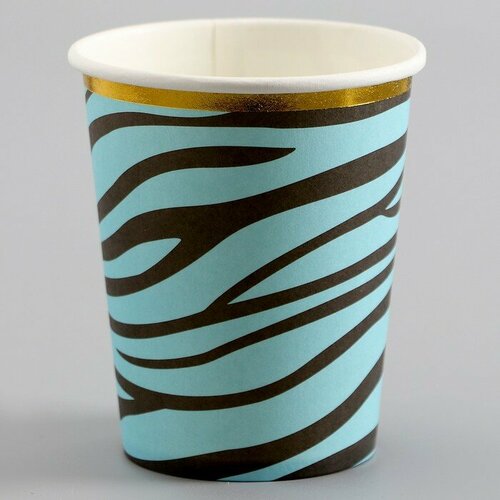 Стаканы бумажные Полоски 6 шт цвет синий 424₽