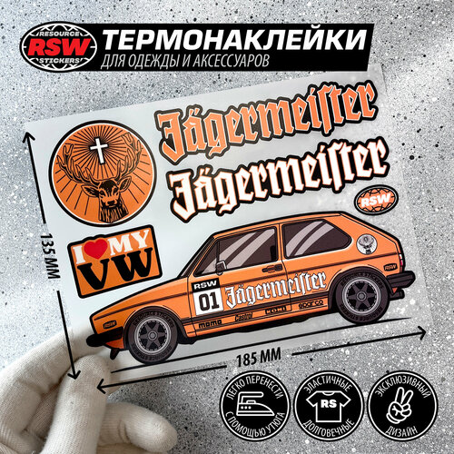 Термонаклейка Volkswagen golf MK1 Jagermeister