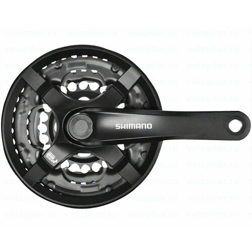 Система 6/7/8ск Shimano TY501 170мм, 42/34/24T, с защитой, б/уп система shimano ty501 175мм кв 42 34 24 без защ с болтами черн б уп