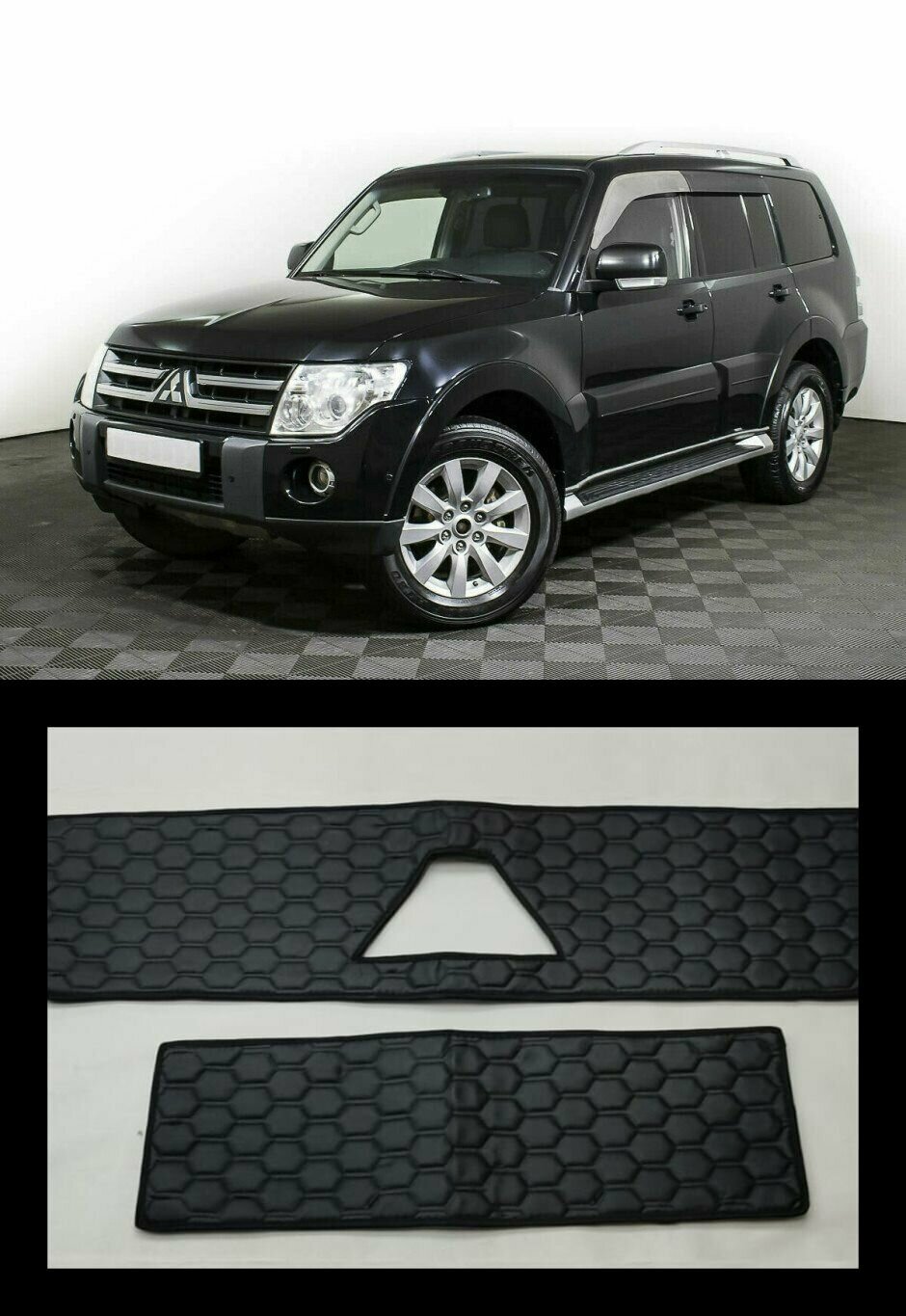 Маска-утеплитель на радиатор для Mitsubishi Pajero 2006 - 2011 IV