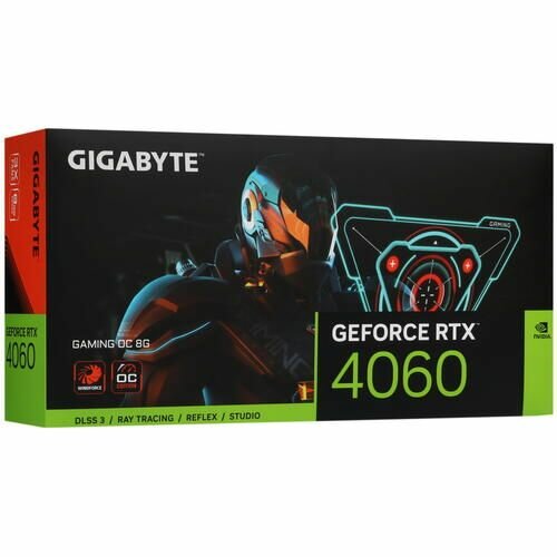 Видеокарта Gigabyte RTX4060 GAMING OC 8GB GDDR6 128-bit DPx2 HDMIx2 3FAN RTL