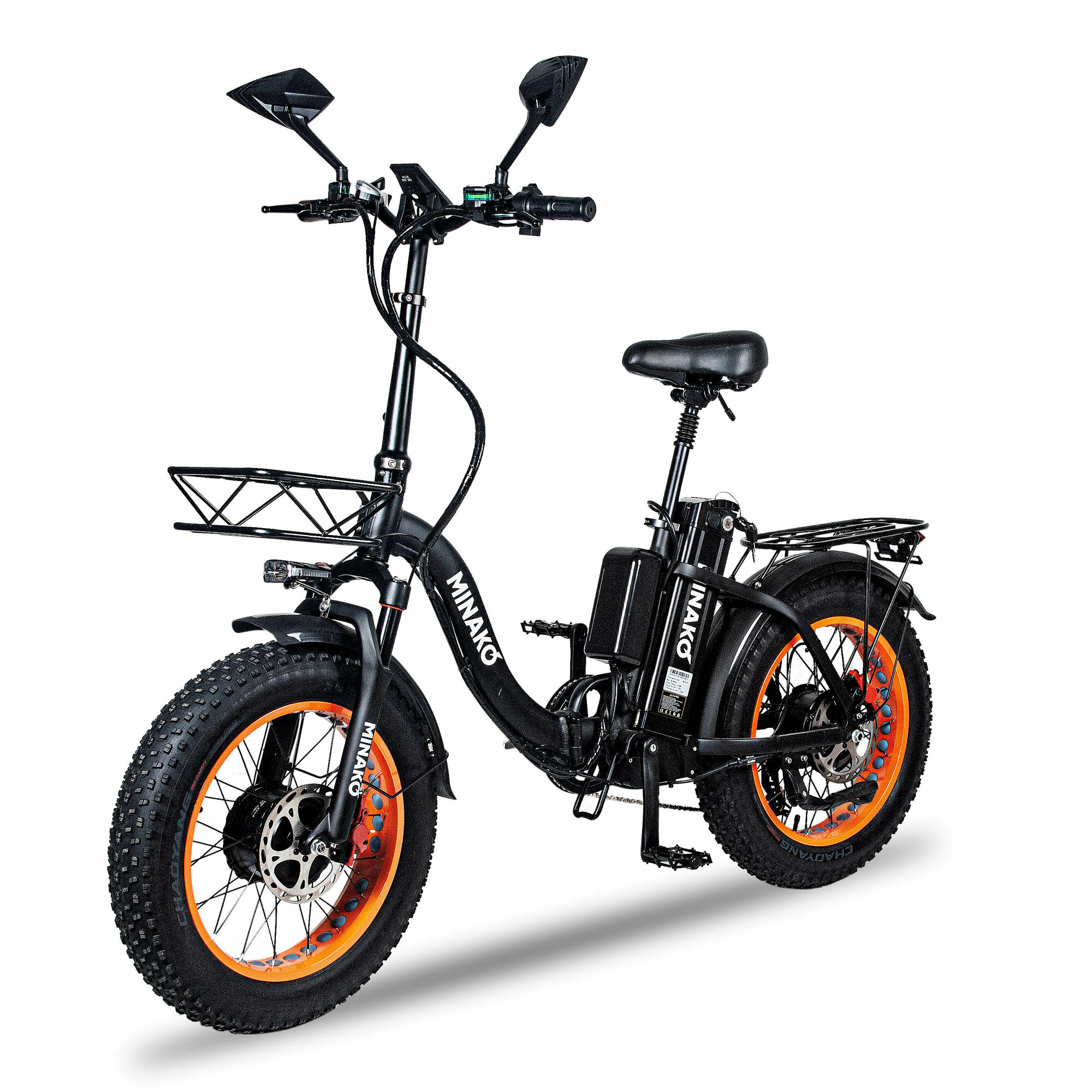 Электровелосипед Minako F11 Pro Dual (полный привод) Оранжевый
