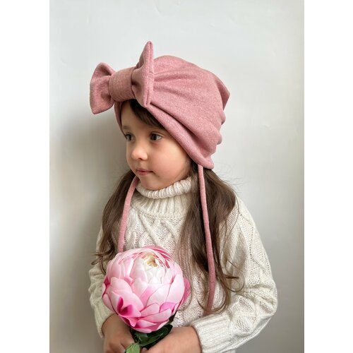 фото Шапка тюрбан, размер 52-54, розовый bonbon online