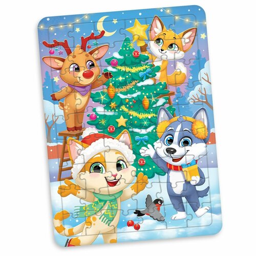 Пазл Новогодние зверята 342₽