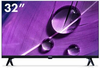 32" Телевизор HAIER Smart TV S1, FULL HD, черный, смарт ТВ, Android