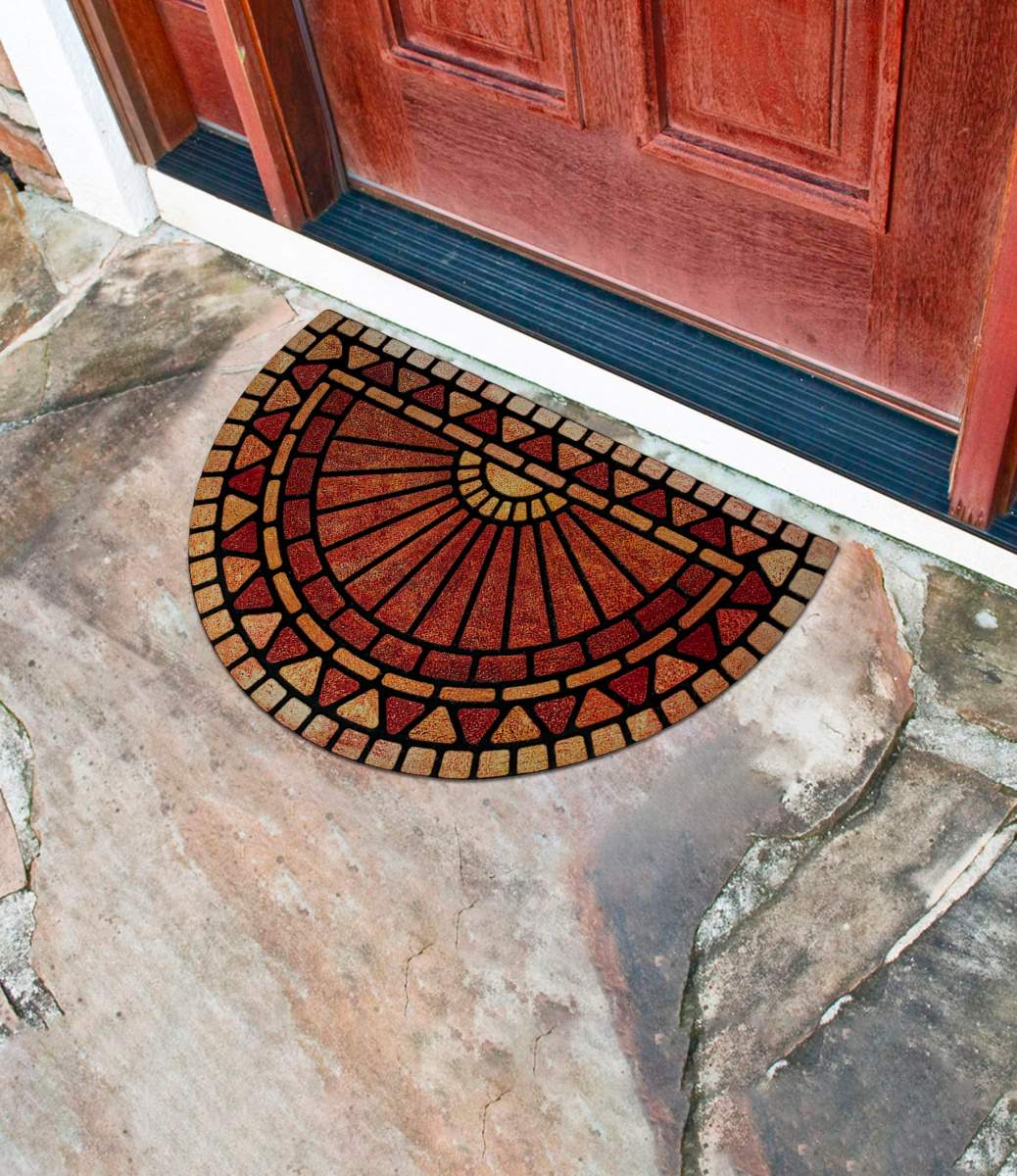 Коврик придверный грязезащитный JOY HOME Пражский град 45х75см полукруг