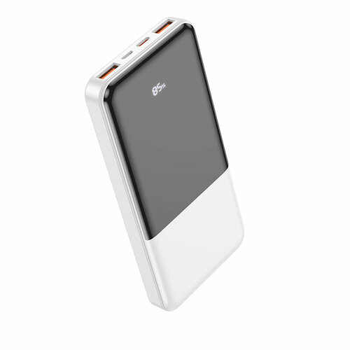 Универсальный Доп. Аккумулятор 10000mAh, J108, HOCO, выход: 1 USB (22.5W)+1 PD (18W), белый