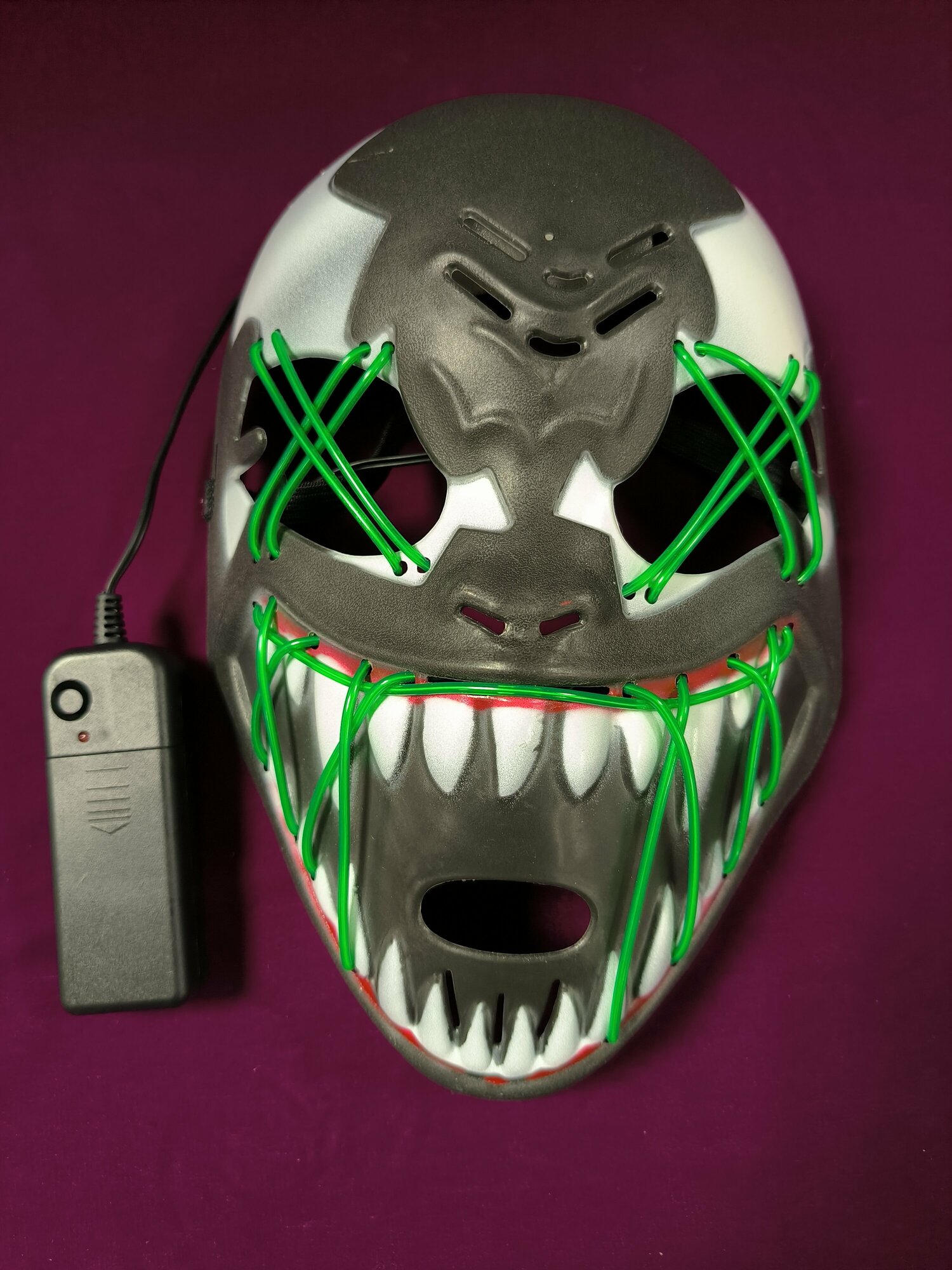 Светящаяся маска Венома / Venom зеленое свечение