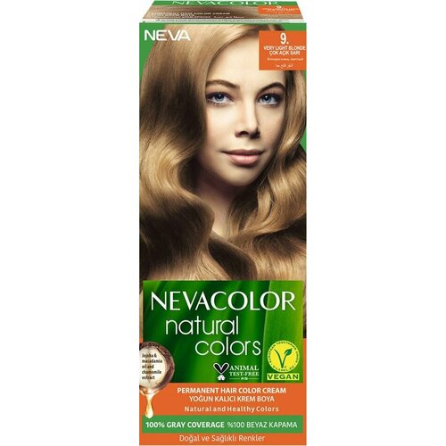 Крем-краска для волос Nevacolor Natural Colors № 9 Блондин очень светлый х1шт крем краска для волос nevacolor natural colors 12 интенсивный натуральный суперосветляющий х1шт