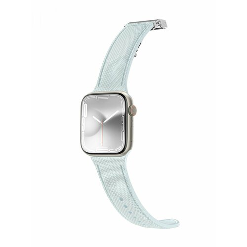 Силиконовый ремешок для Apple Watch 38mm/40mm/41mm Amazingthing Titan Swift голубой, браслет для смарт часов, Эпл Вотч