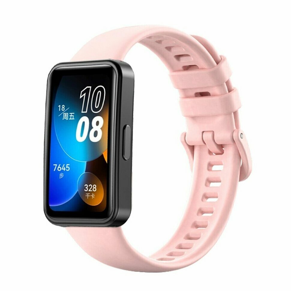 Силиконовый ремешок для HUAWEI Band 8 (розовый)