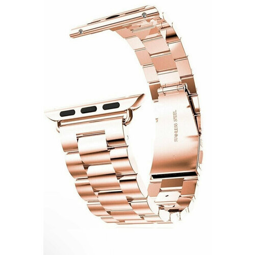 Ремешок металлический блочный для Apple Watch 38/40/41 mm series 3 / 4 / 5 / 6 /7/ SE (Эппл Вотч 38/40/41 мм), Цвет Золотой