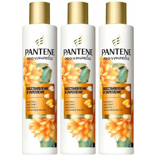 Pantene Pro-V Шампунь для волос Miracles, Восстановление и укрепление, 250 мл, 3 шт