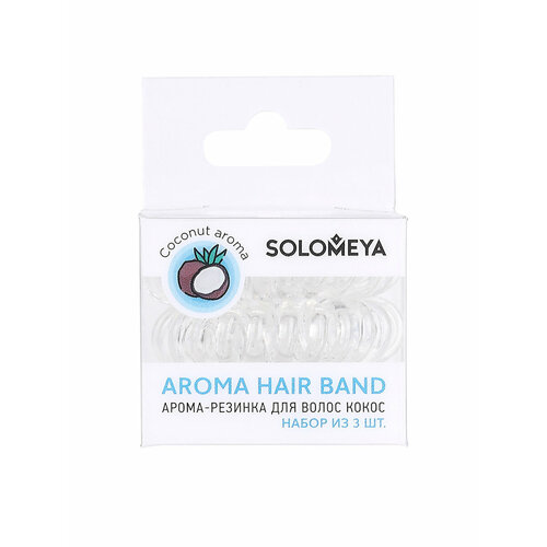 фото Арома-резинки для волос solomeya "кокос", 3 шт