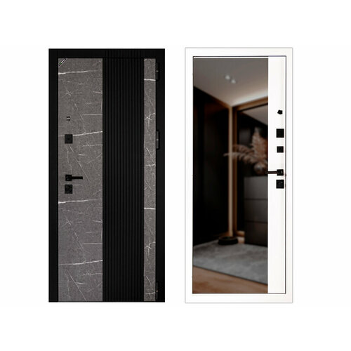 Входная дверь с зеркалом 