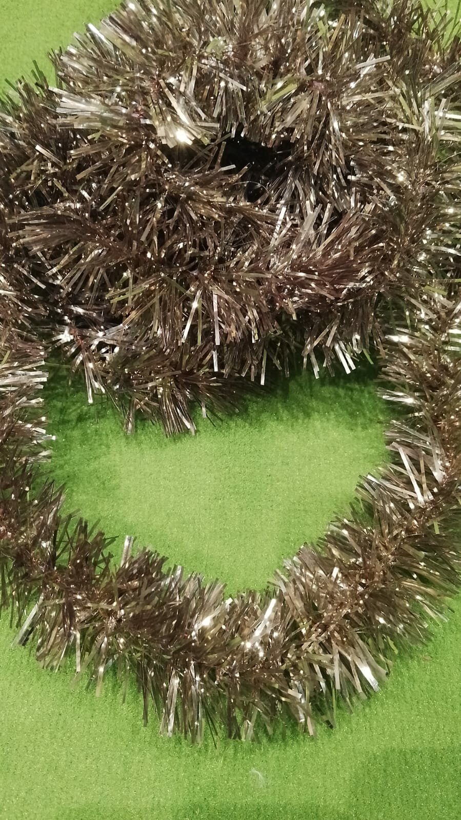 фото Мишура Золото 3,5 метра диаметр 3,5см в комплекте 2шт.