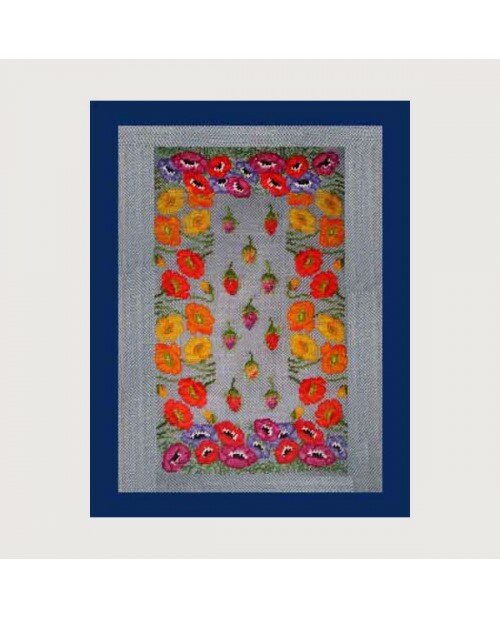 Набор для вышивания коврика: FLEURI ANEMONES Цветы Анемоны le boheur des dames 3655