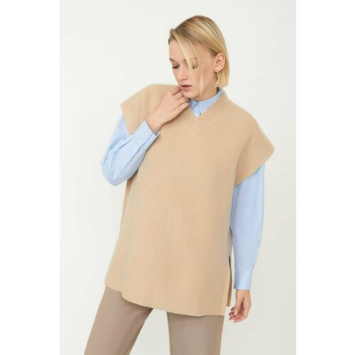 фото Жилет baon, размер 50, бежевый