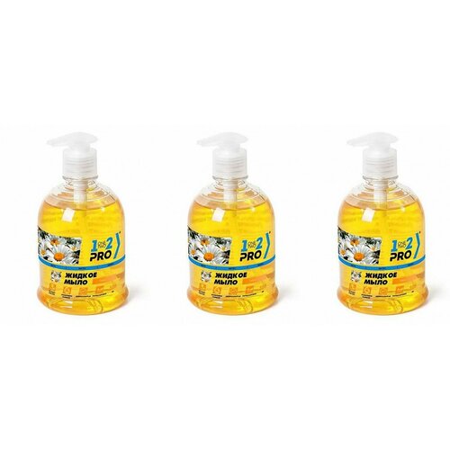 1-2-Pro Мыло жидкое Ромашка, 500 мл, 3 шт