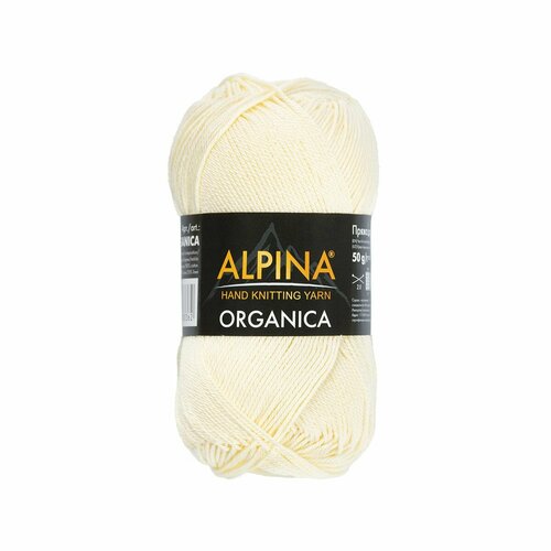 Пряжа ALPINA ORGANICA 80% хлопок, 20% лён 10 шт. х 50 г 170 м №09 св. желтый