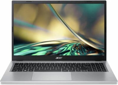 Ноутбук Acer Aspire 3 A315-510P-C4W1 NX. KDHCD.00D, 15.6", IPS, Intel N-series N100 0.8ГГц, 4-ядерный, 8ГБ LPDDR5, 256ГБ SSD, Intel UHD Graphics, без операционной системы, серебристый