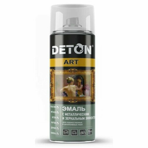 Краска спрей DETON акрил. Золотой-хром ART 520 мл