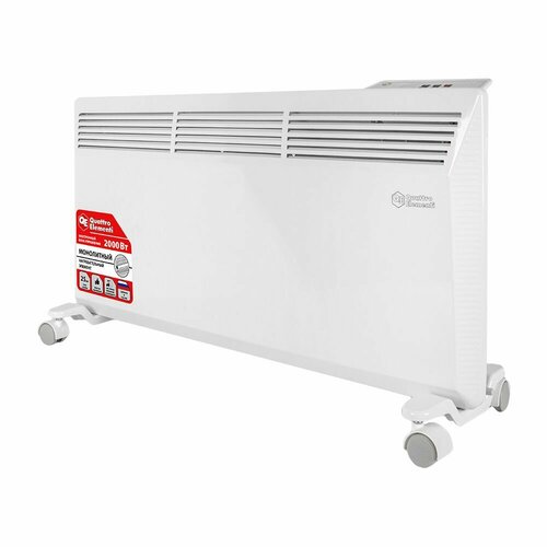 Нагреватель воздуха электрический QUATTRO ELEMENTI QE-2000KME конвекторный 1020 кВт с эл блоком управления ТЭН монолит шт 779900₽