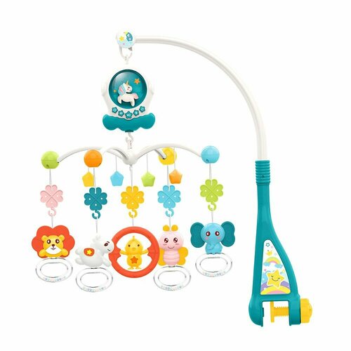 Музыкальный мобиль на детскую кроватку Huanger Зоопарк на батарейках 2327₽