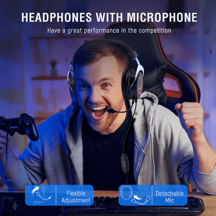 Наушники игровые / Гарнитура с микрофоном Fifine H3 Gaming Headsets (Black)