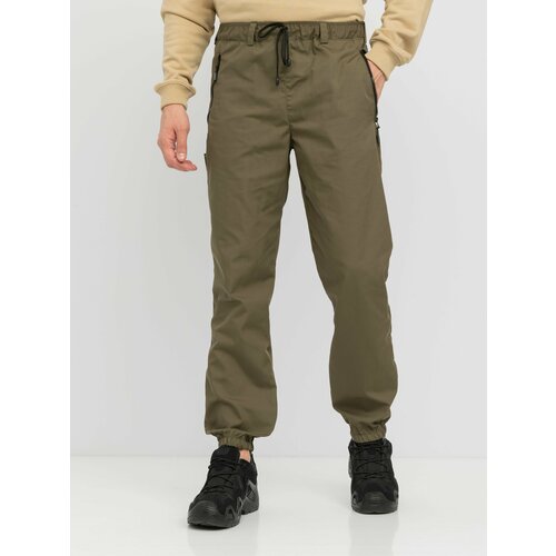 Тактические брюки летние мужские Huntsman Стрелок для охоты, рыбалки, туризма, ткань Сорочка, цвет олива (р.48-50/176)