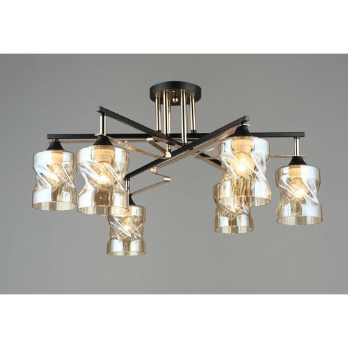 Потолочный светильник, светильник на потолок, люстра подвесная в гостиную, SL1369-6 BK+FGD