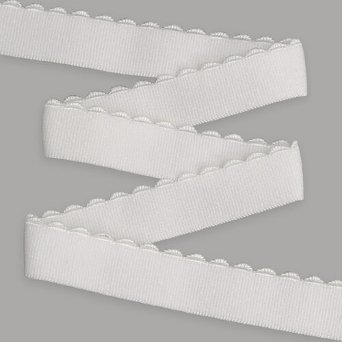 Изображение товара Резинка отделочная (становая) 5,5гр/м, эластичность 120%, 15мм*50м (молочный)