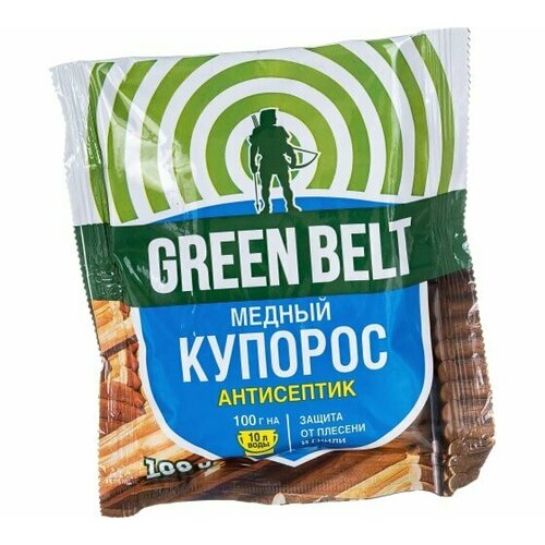 Медный купорос 100г Green Belt 43551 инсектицид от клещей для обработки участка грин бэлт 100мл