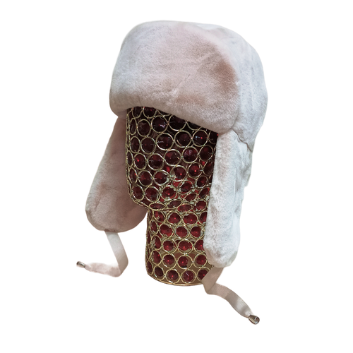 фото Шапка ушанка scandza зимняя, размер 54/58, бежевый