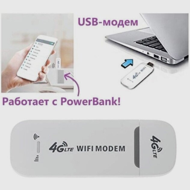 Беспроводной модем 3G 4G LTE usb + WI-FI white роутер 4G Pro Series X точка доступа