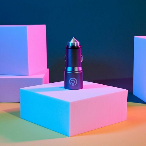 Устройство зарядное автомобильное всёгазин 2xUSB, 3А, QC 3.0, 12/24В, металл