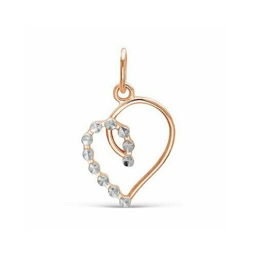 фото Подвеска красная пресня, золото, 585 проба, родирование, размер 2.6 см.