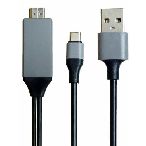 Кабель-переходник аудио-видео L9G, USB Type-C (m) - HDMI (m) , ver 1.4, 2м, белый [a2604] кабель переходник hdmi m usb