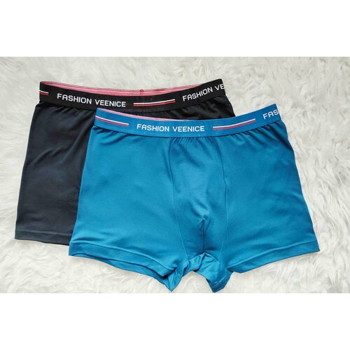 фото Трусы veenice, размер 4xl (52-54), черный, бирюзовый