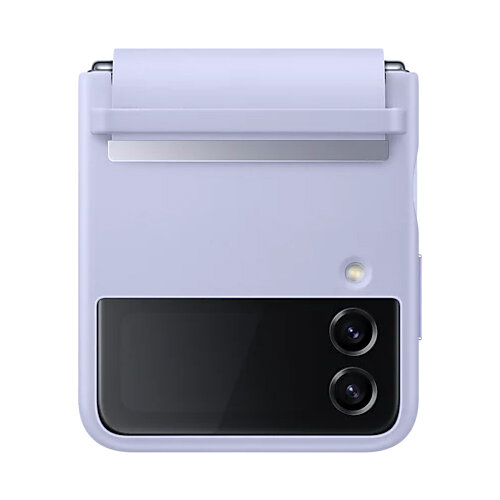 Чехол-накладка Samsung Flap Leather Cover для Galaxy Z Flip4, кожа, лилово-голубой