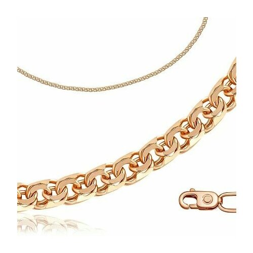 Цепь Бронницкий Ювелир, красное золото, 585 проба, длина 40 см, средний вес 8.4 г, , красный