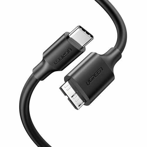 Кабель UGREEN US312 (20103) Micro USB 3.0 To USB-C 3.1 3A. Длина: 1 м. Цвет: черный